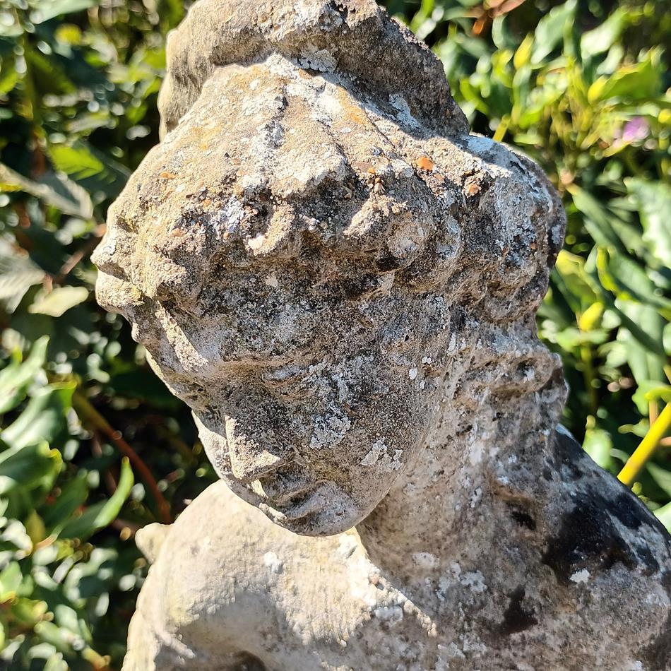20th Century Statue Of Andromeda Holding A Dove