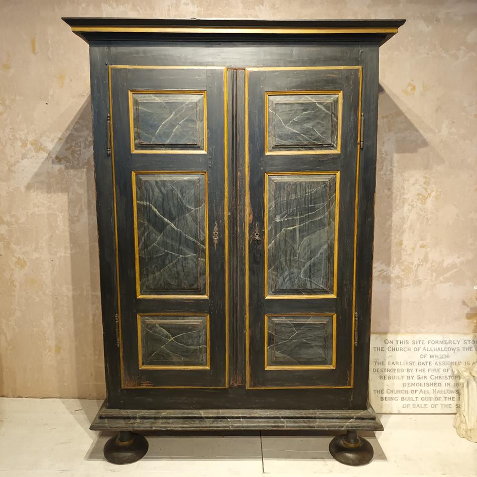 An 18th Century French Painted Walnut Armoire