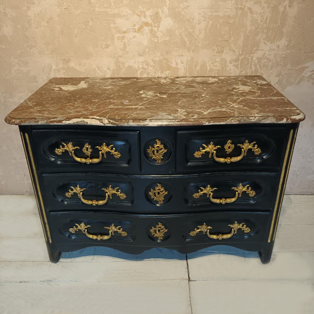 18th Century Marble Topped Chest Of Drawers
