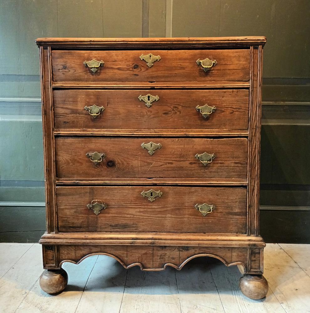 17th Century Pine Chest Of Drawers