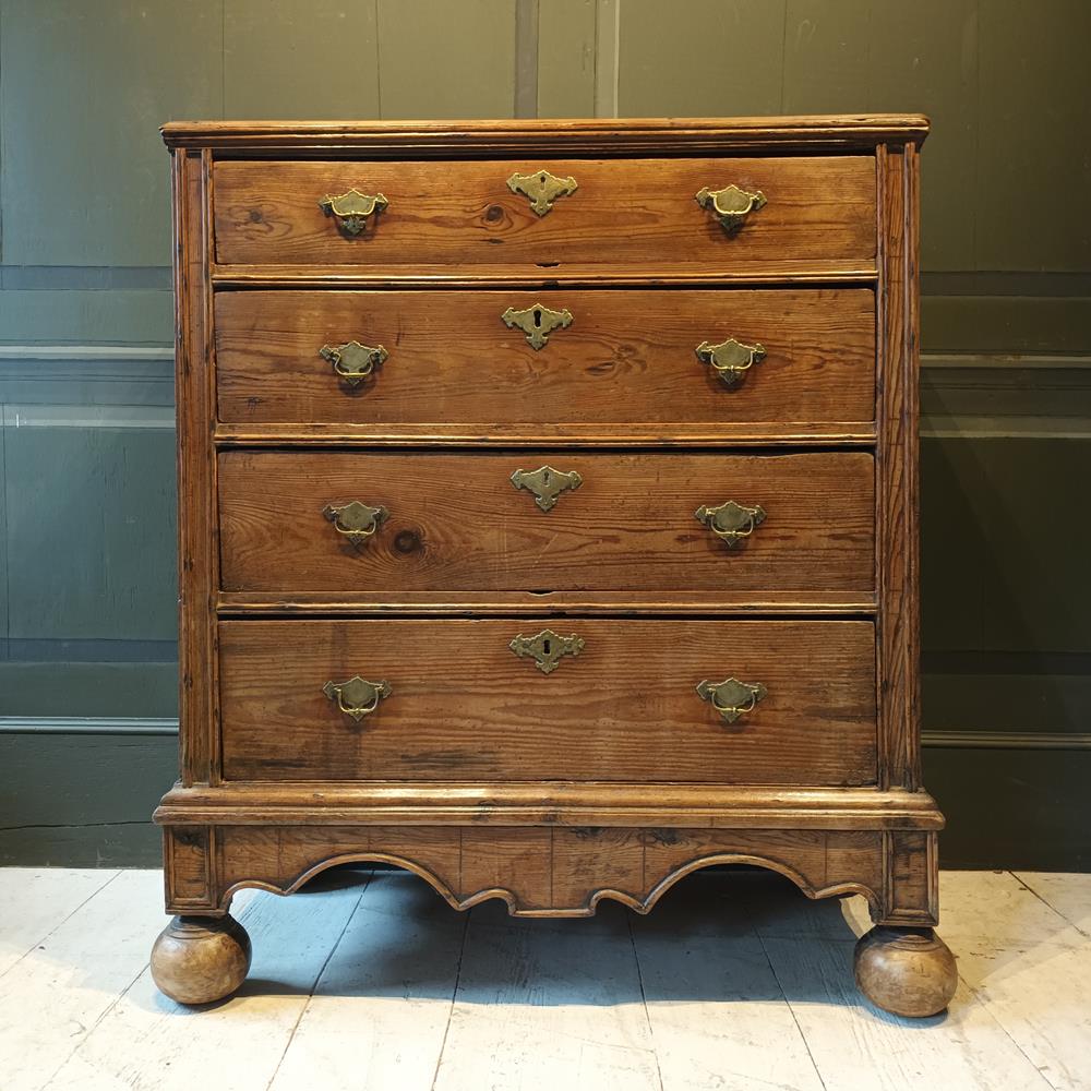 17th Century Pine Chest Of Drawers