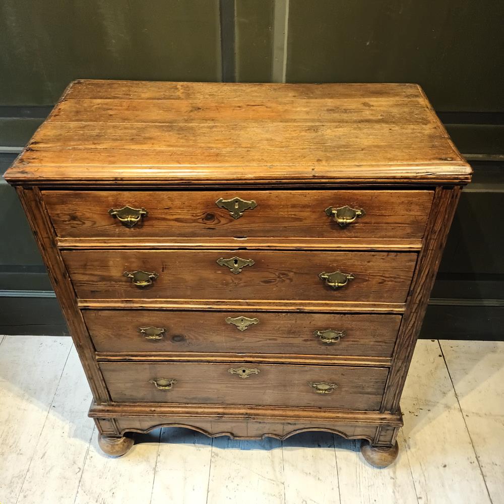 17th Century Pine Chest Of Drawers