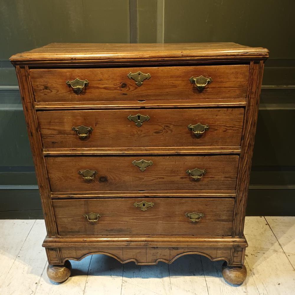 17th Century Pine Chest Of Drawers