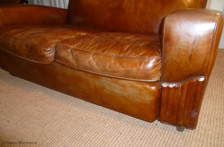 1940s Leather Sofa