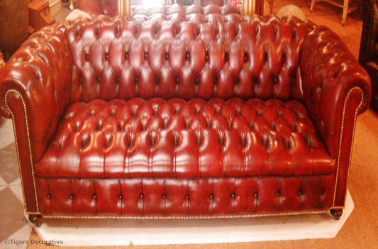 Mid 20th Century Leather Chesterfield Sofa