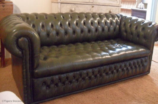 Mid 20th Century Leather Chesterfield Sofa