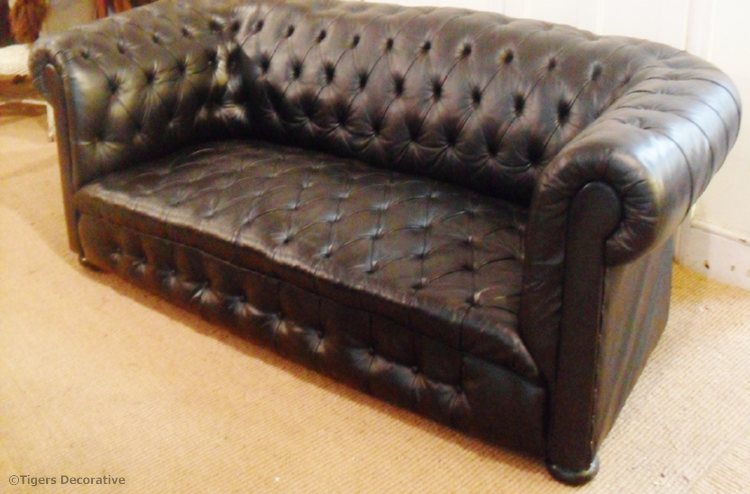 Early 20th Century Leather Chesterfield Sofa