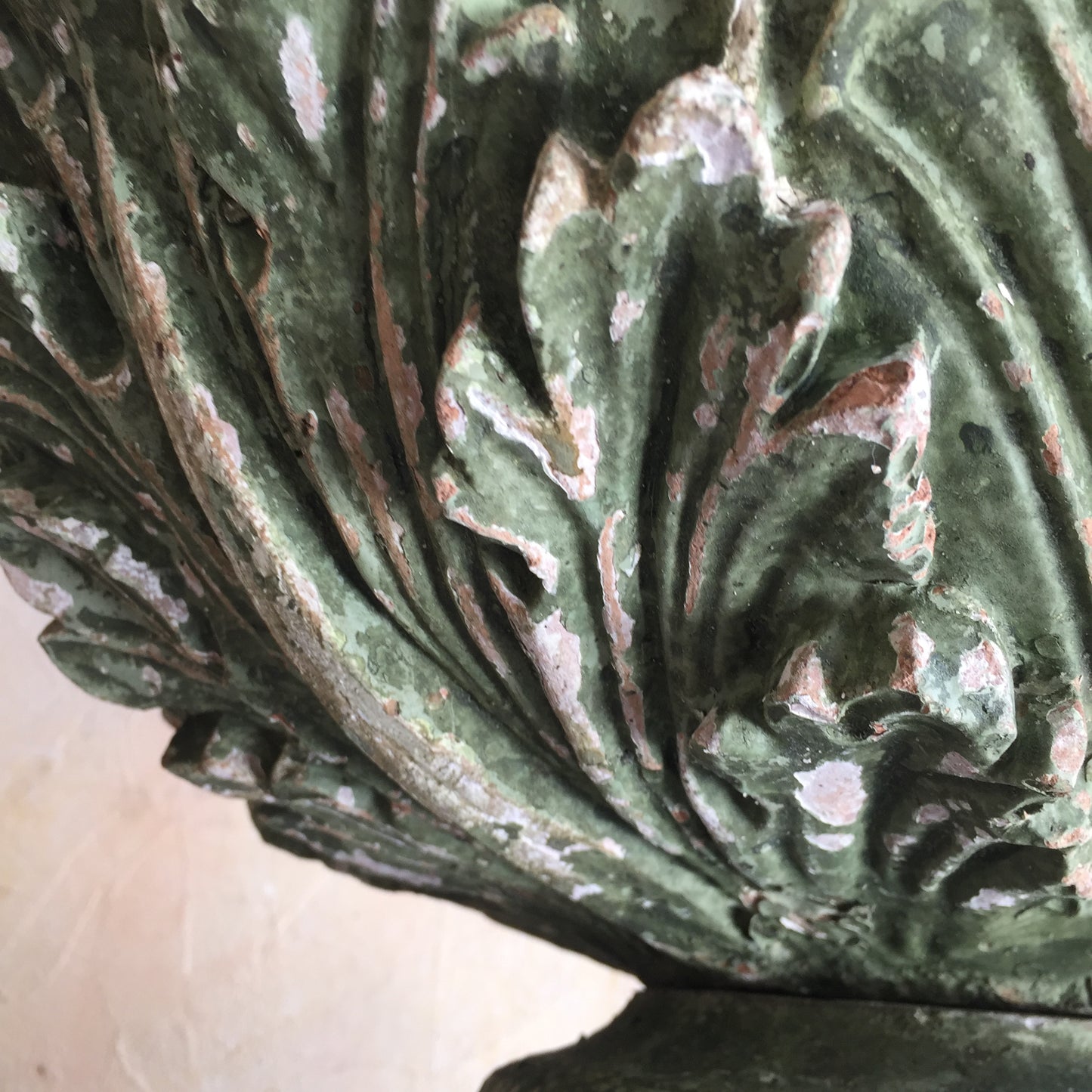 Painted Urn On Plinth