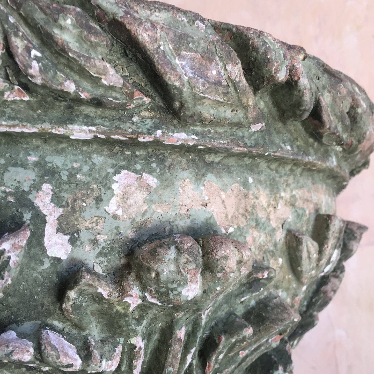 Painted Urn On Plinth