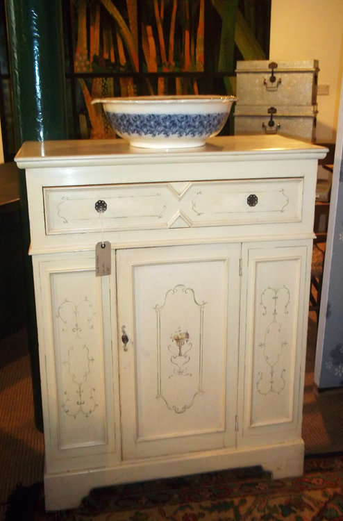 Late 19th Century French Painted Cabinet