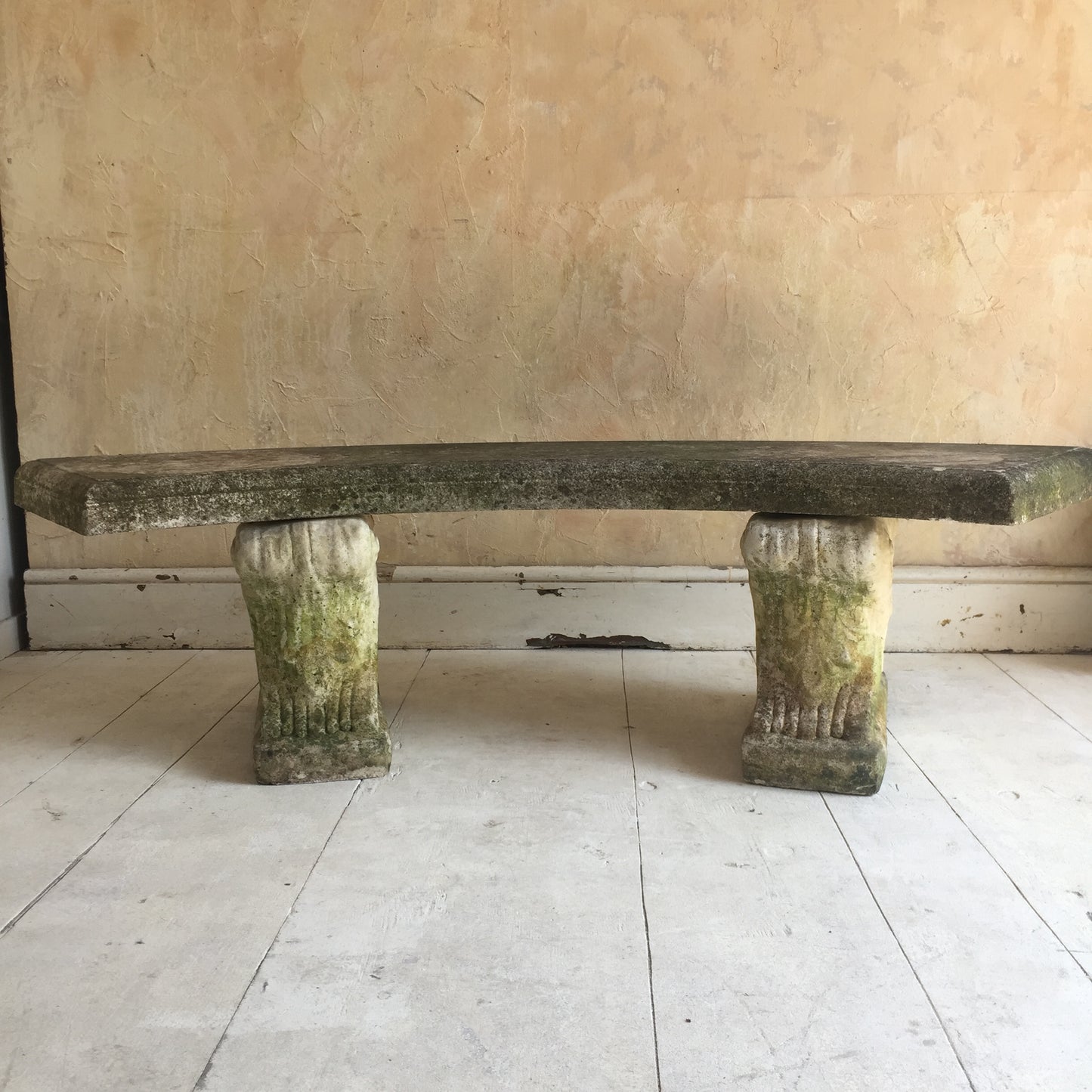Curved Stone Bench