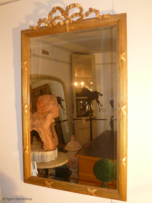 19th Century Gilded French Mirror