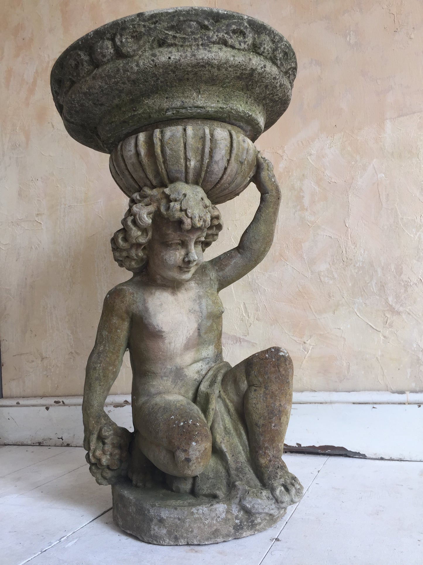 Cherub Bird Bath