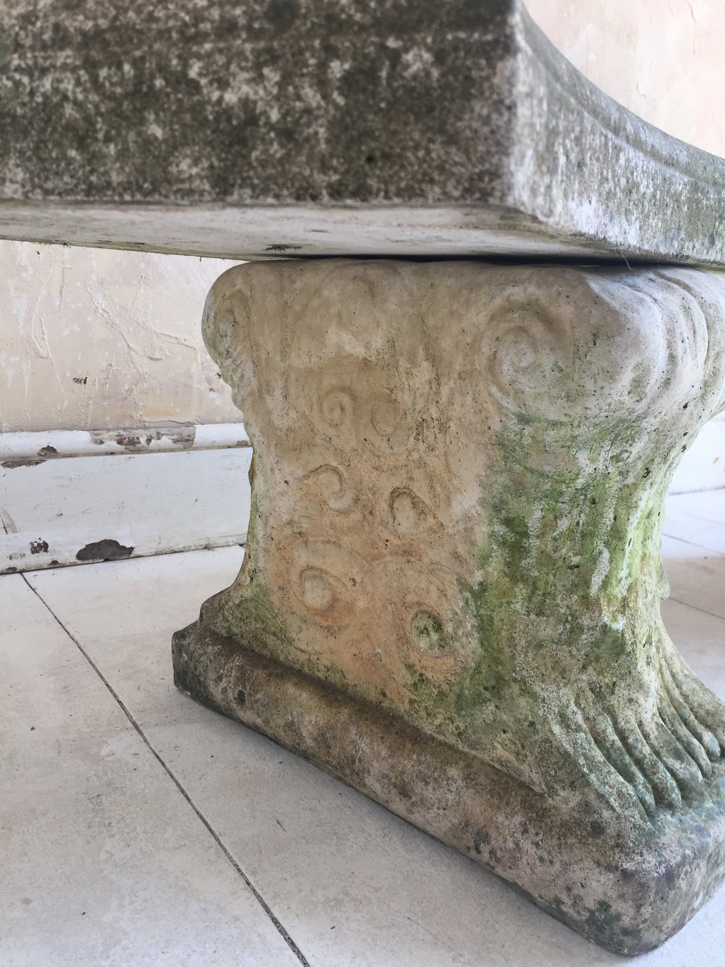 Curved Stone Bench