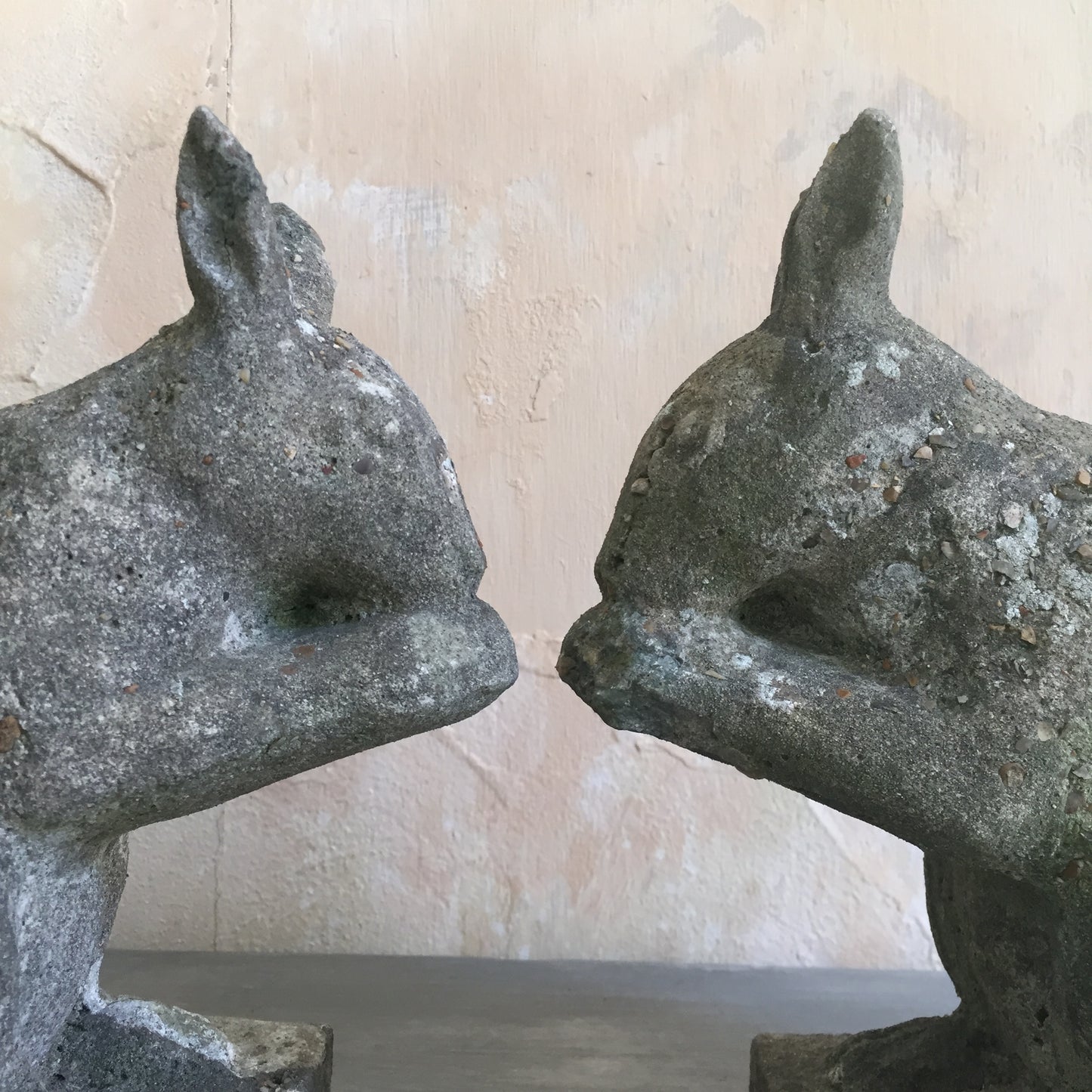 Pair Of Composite Stone Squirrels