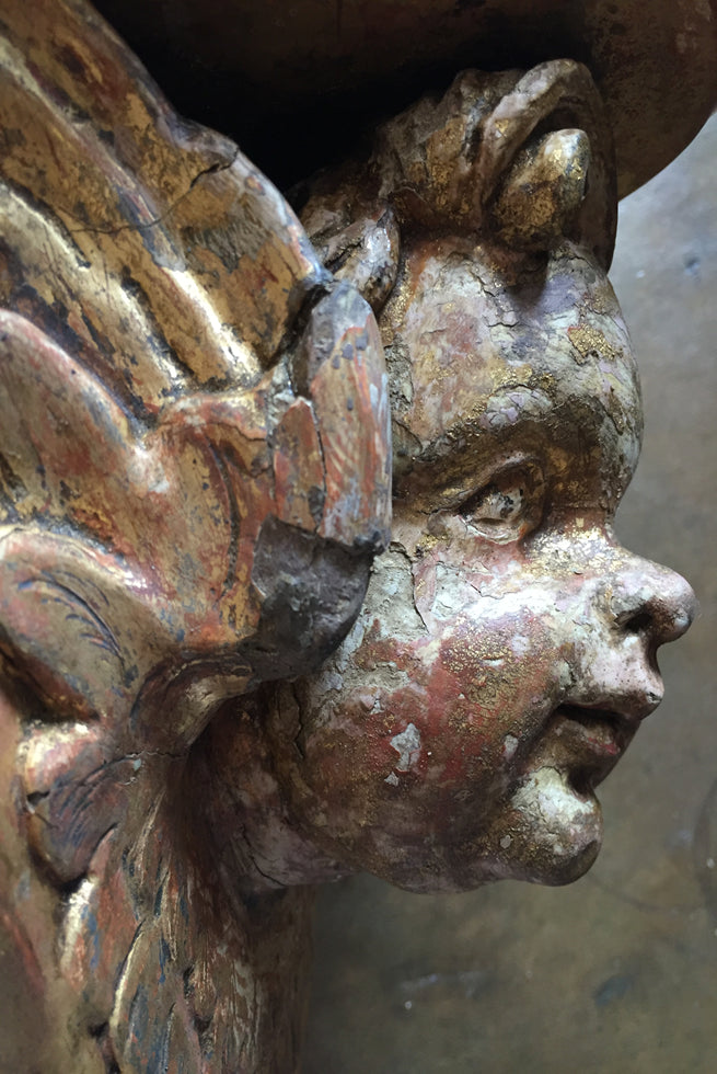 Pair Of Cherub Wall Brackets