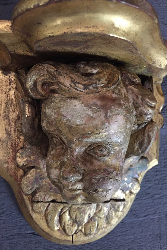 Pair Of Cherub Wall Brackets