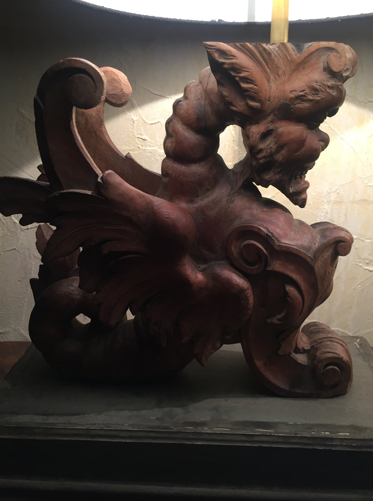 Pair Of French Carved Lamps