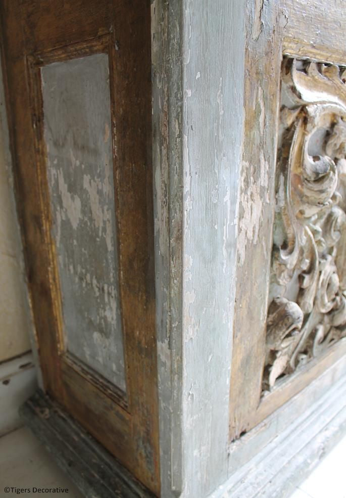 Gilt & Painted French Cupboard