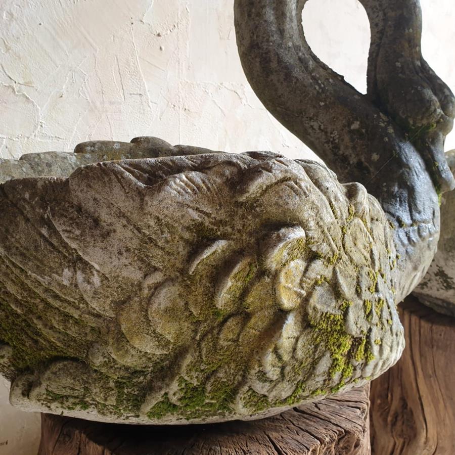 Pair Of Swan Planters