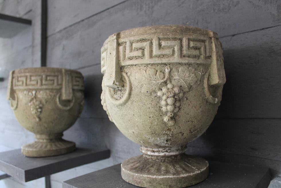 Pair Of Composition Urns