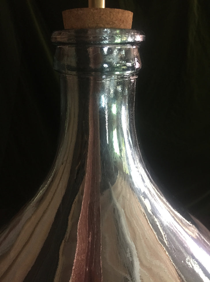 Large Mirrored Glass Lamp