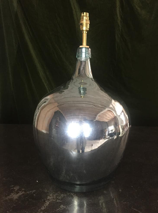 Medium Mirrored Glass Lamp