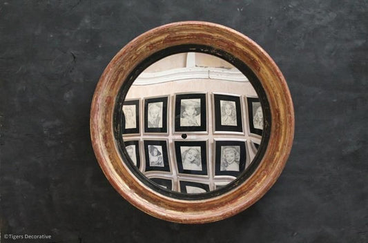 Late 19th Century Large Circular Convex Mirror