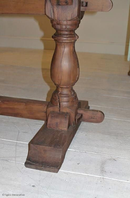 Mid 20th Century Solid Yew Wood Table