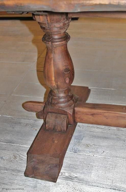 Mid 20th Century Solid Yew Wood Table