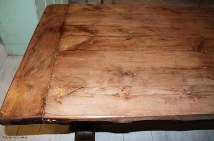 Mid 20th Century Solid Yew Wood Table