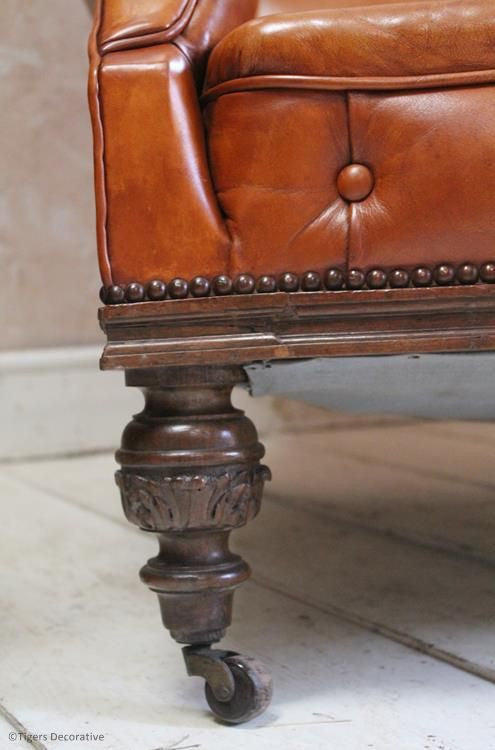 Pair of Edwardian Leather Arm Chairs