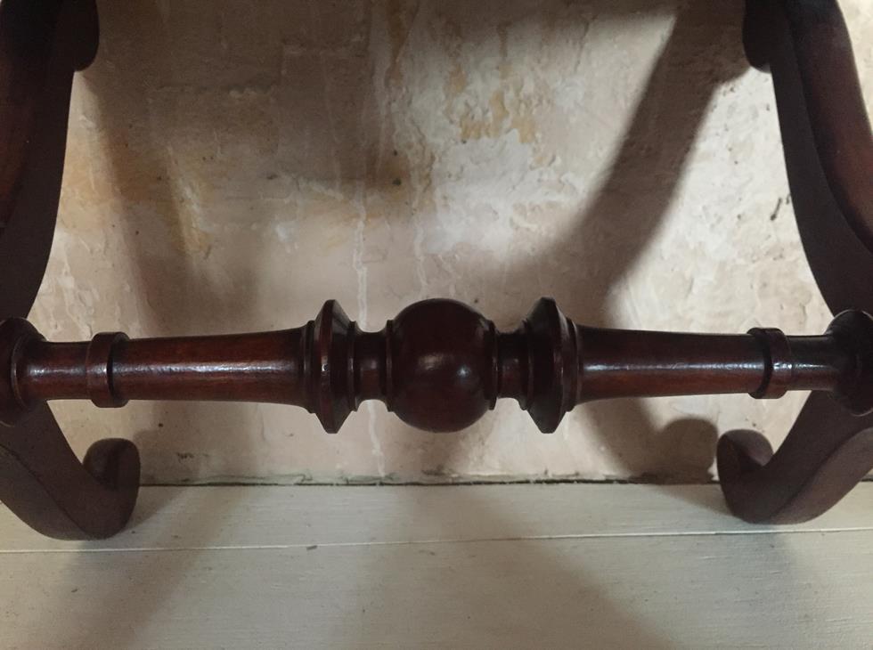 Walnut Needle Work Stool