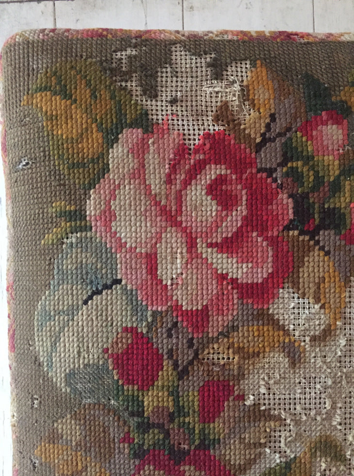 Walnut Needle Work Stool