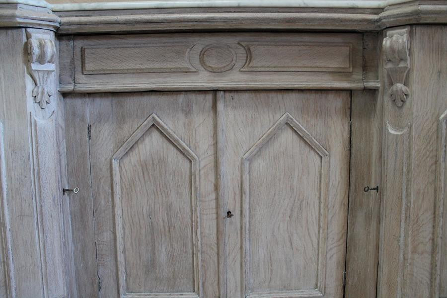 19th Century Gothic Revival Bleached Oak Sideboard