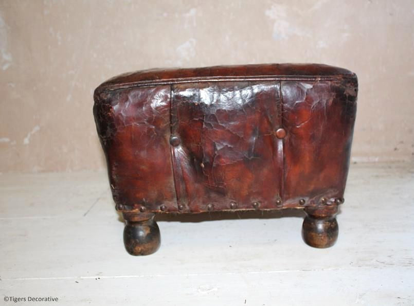 Edwardian Leather Foot Stool