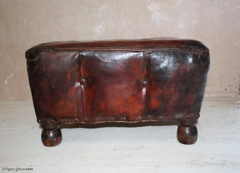 Edwardian Leather Foot Stool