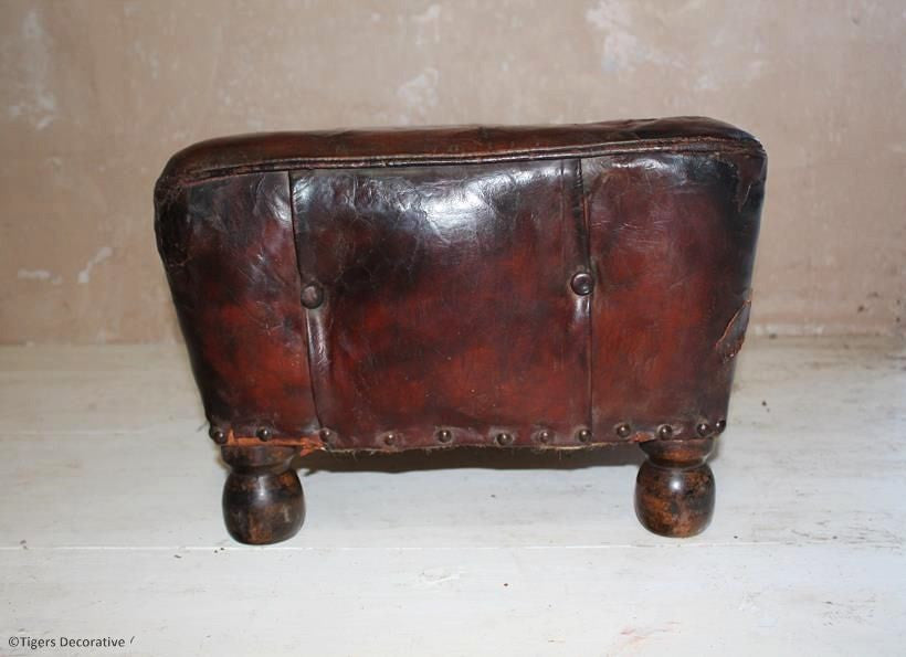 Edwardian Leather Foot Stool