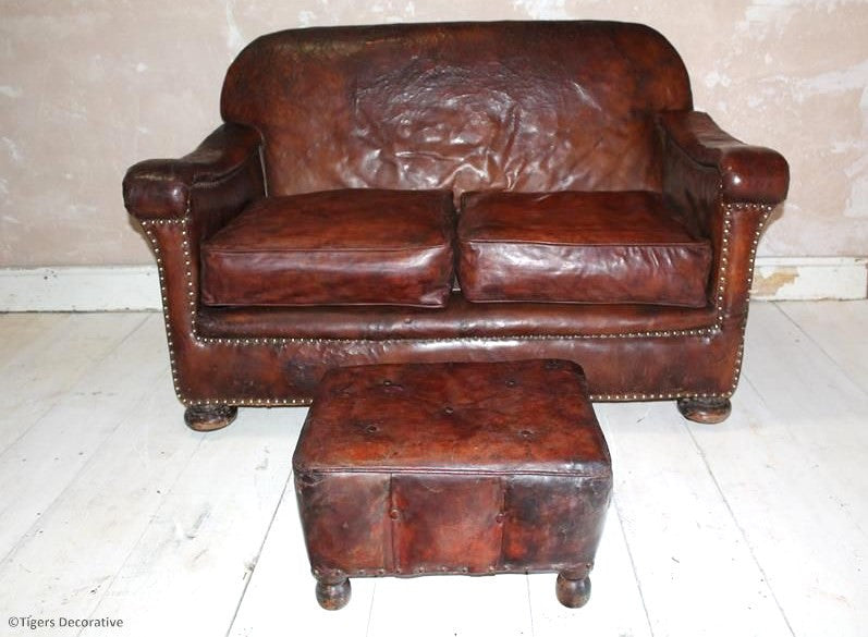 Edwardian Leather Foot Stool