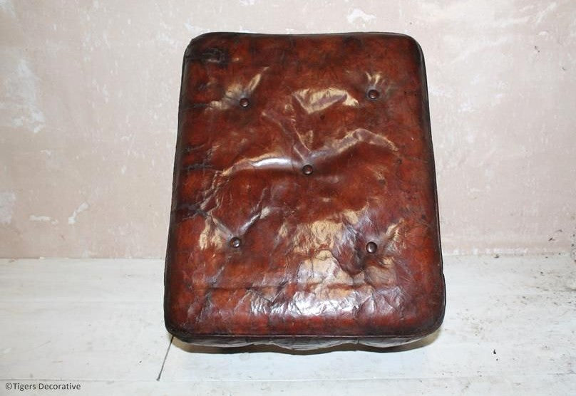 Edwardian Leather Foot Stool