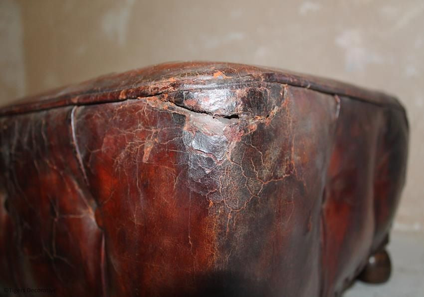 Edwardian Leather Foot Stool
