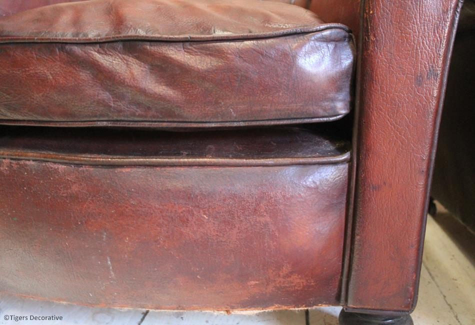 Pair of 1930's Art Deco Leather Club Chairs