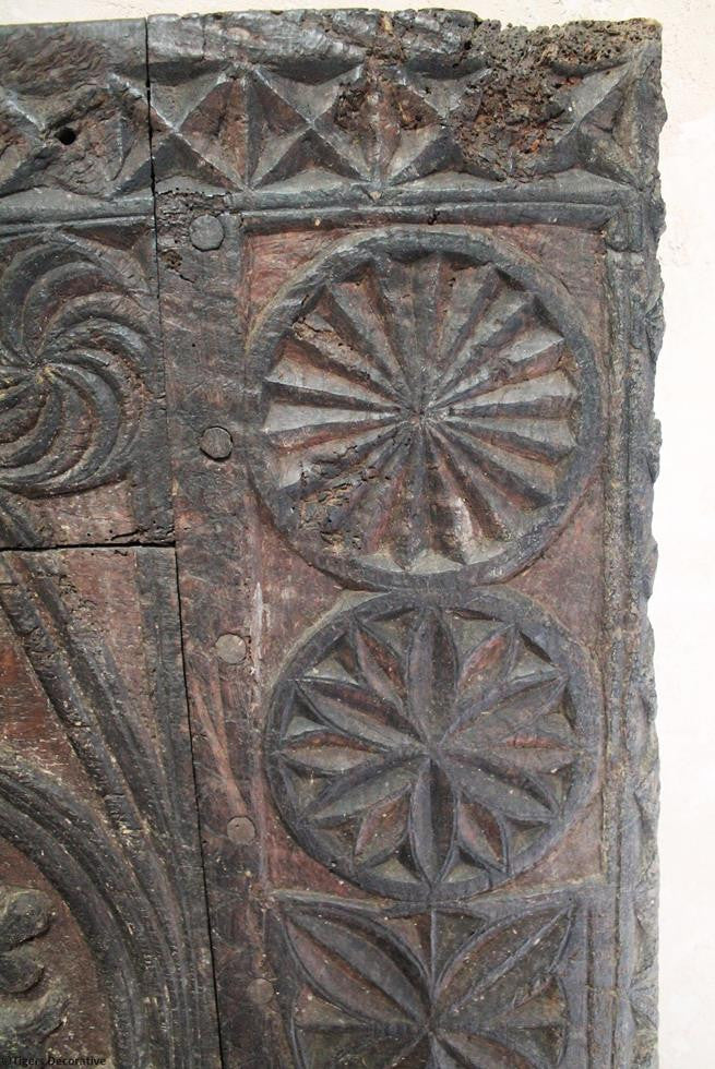 14th Century Oak Coffer Front