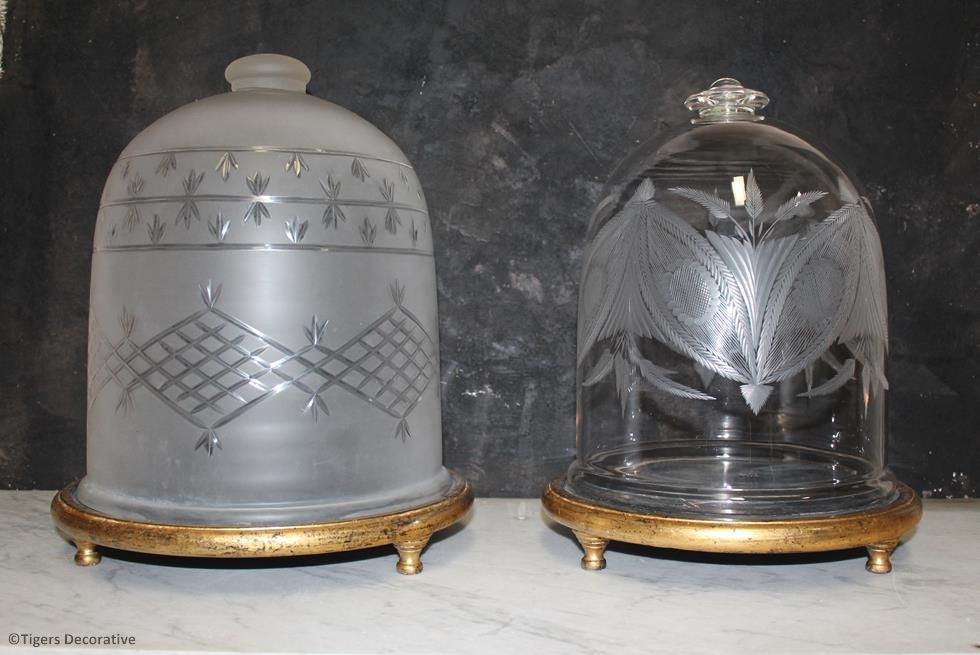 Victorian Opaque Glass Dome