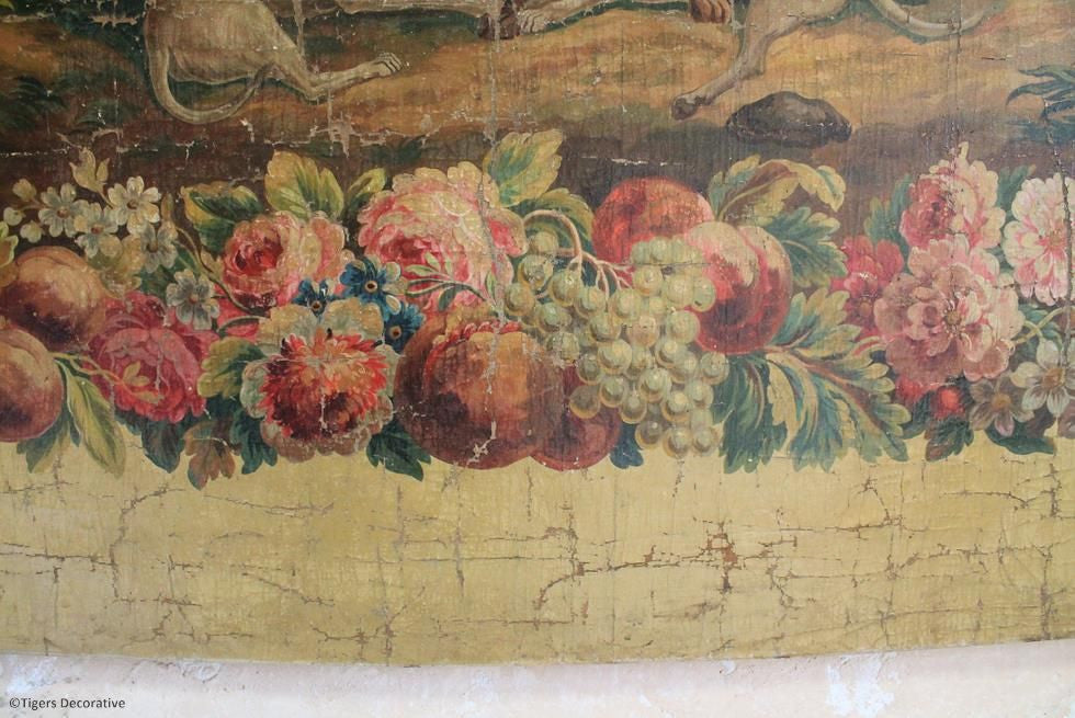 French Painted Canvas Panel