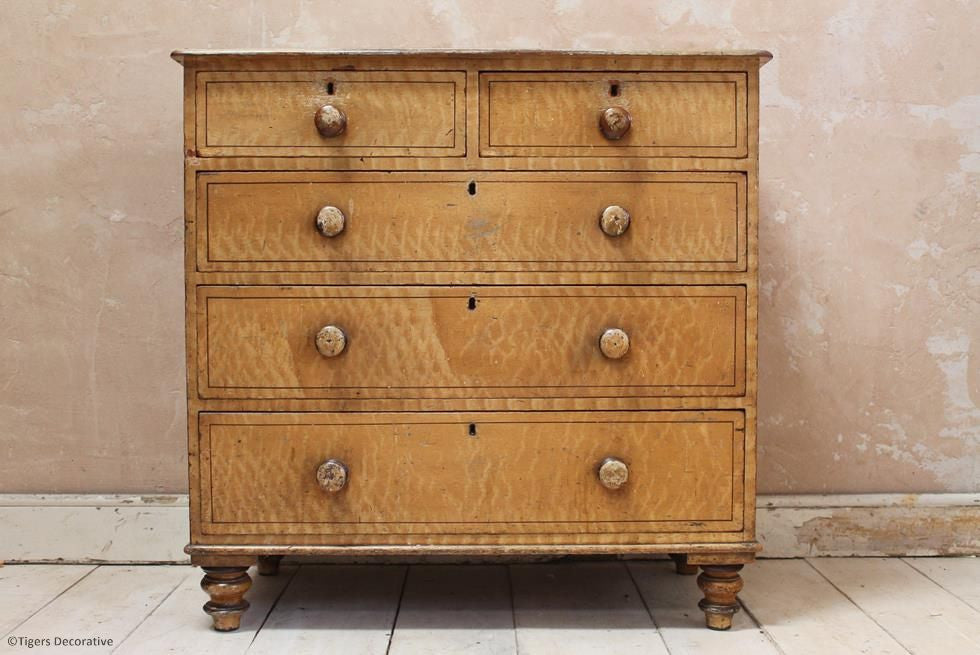 19th Century Painted Chest Of Drawers
