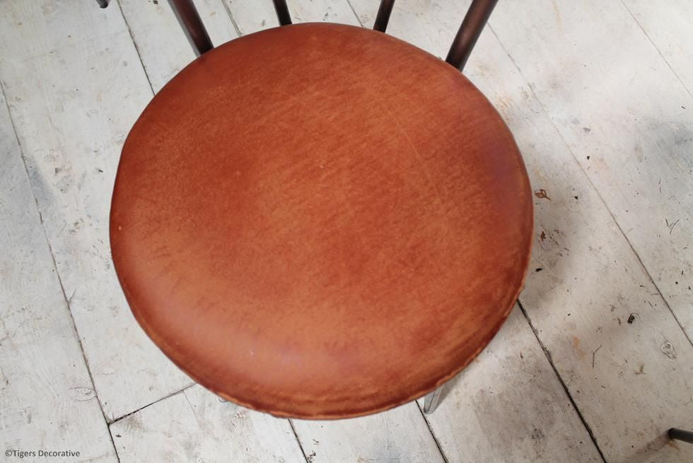 Set Of 8 1970's Italian Steel Dining Chairs