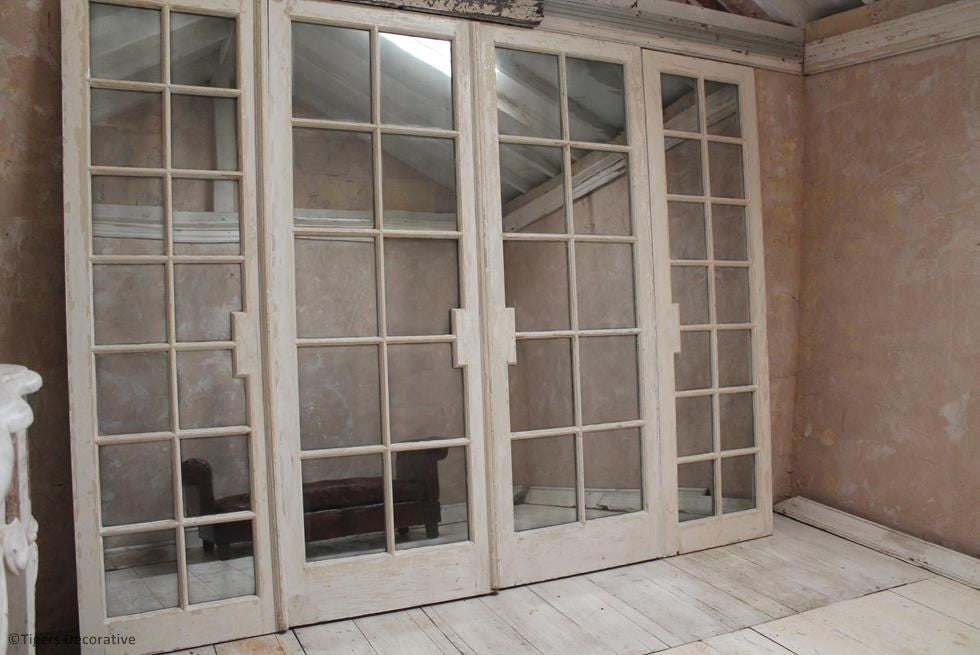 Pair Of Edwardian Conservatory Mirrored Doors