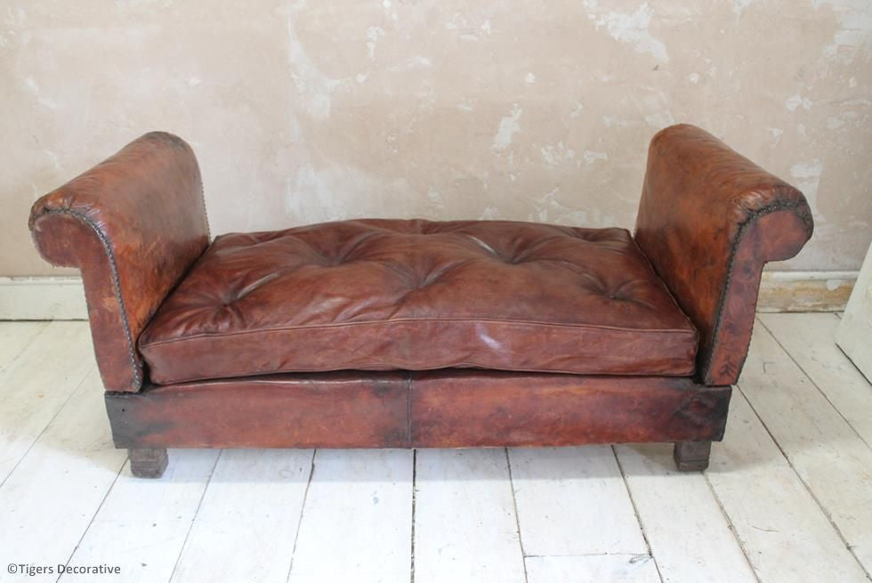 French Leather Day Bed