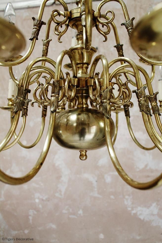 Brass Dutch Style Chandelier